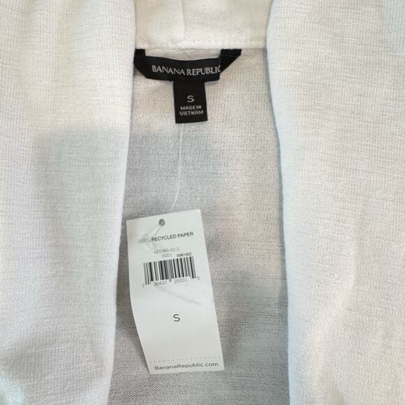Banana Republic NWT Women's Open Full Length Cardigan Cream Colored Size Small - Picture 2 of 12